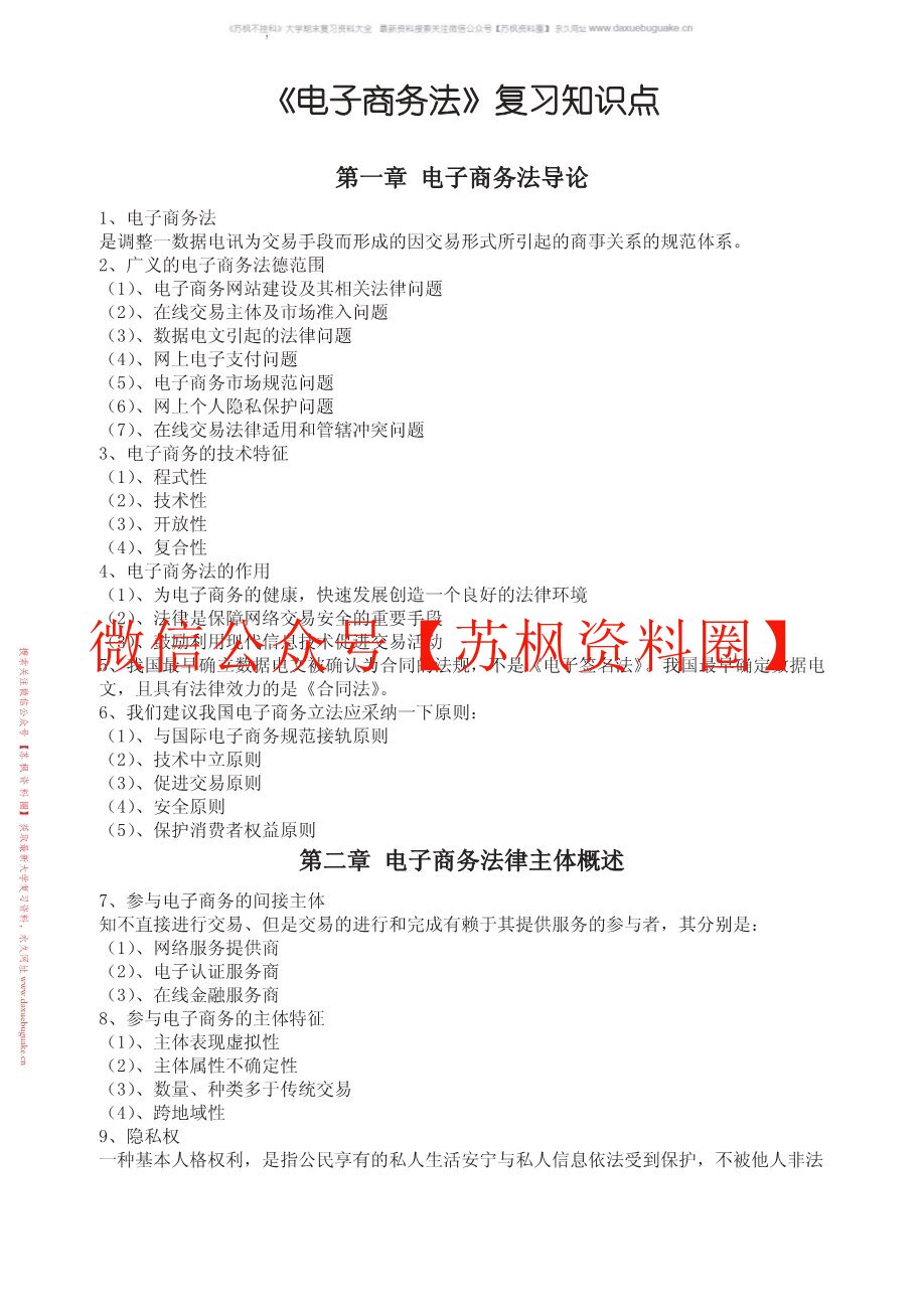 电子商务法